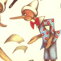 Pinocchio Print Italian Paper ~ Rossi Italy